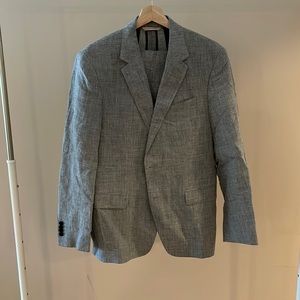 Banana Republic Gray Linen Suit